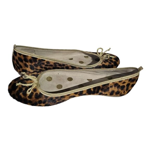 BODEN Ponyhair Cheetah Print Ballet Flats - Size 38 - Picture 3 of 7